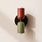 Vintage Doppelkopf Wandleuchte aus Metall – Stilvolle Wandlampe für kreative Wohnräume in Schwarz, Weiß, Grün, Pink, Rot, Beige 6