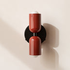 Vintage Doppelkopf Wandleuchte aus Metall – Stilvolle Wandlampe für kreative Wohnräume in Schwarz, Weiß, Grün, Pink, Rot, Beige 9