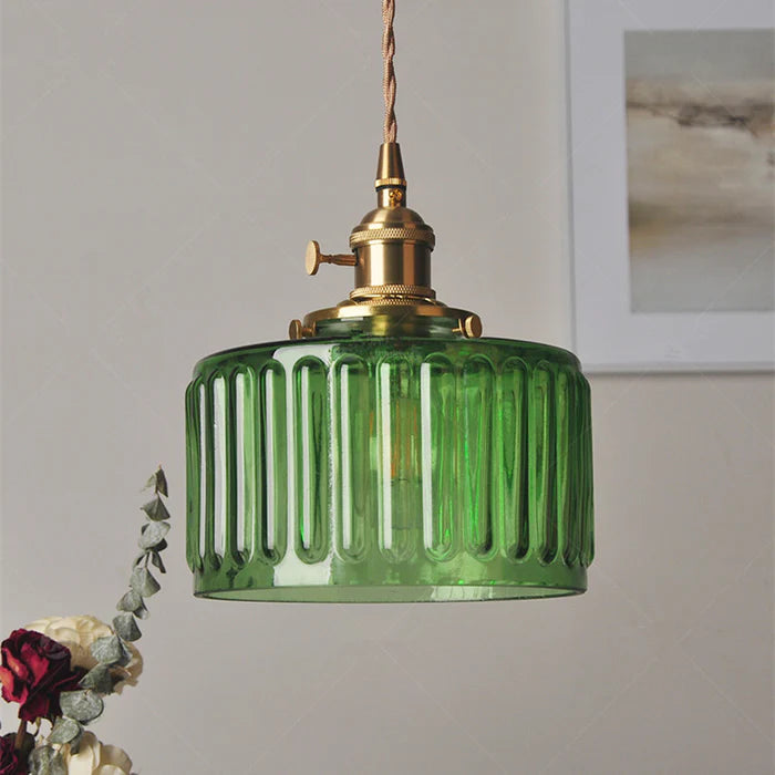 Vintage Hängeleuchte aus Zylinderglas – Verstellbare Pendelleuchte für Esszimmer und Wohnzimmer, Elegante Hängelampe mit Warmem Licht 0