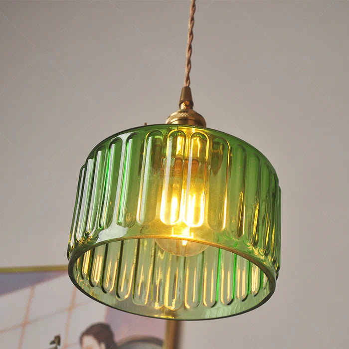 Vintage Hängeleuchte aus Zylinderglas – Verstellbare Pendelleuchte für Esszimmer und Wohnzimmer, Elegante Hängelampe mit Warmem Licht 1