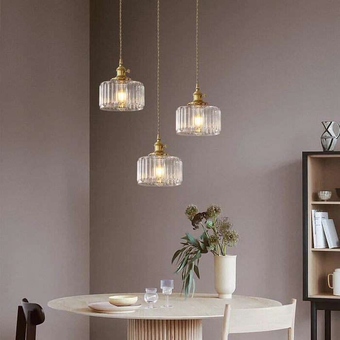 Vintage Hängeleuchte aus Zylinderglas – Verstellbare Pendelleuchte für Esszimmer und Wohnzimmer, Elegante Hängelampe mit Warmem Licht 10
