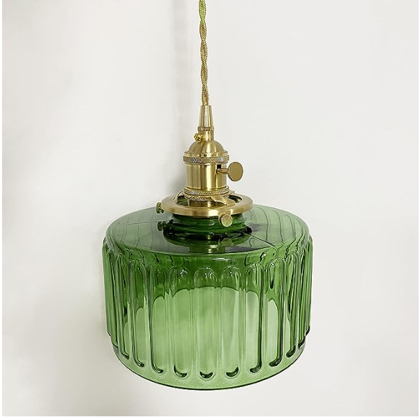 Vintage Hängeleuchte aus Zylinderglas – Verstellbare Pendelleuchte für Esszimmer und Wohnzimmer, Elegante Hängelampe mit Warmem Licht 2