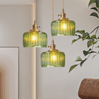 Vintage Hängeleuchte aus Zylinderglas – Verstellbare Pendelleuchte für Esszimmer und Wohnzimmer, Elegante Hängelampe mit Warmem Licht 3