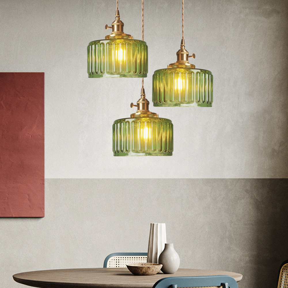 Vintage Hängeleuchte aus Zylinderglas – Verstellbare Pendelleuchte für Esszimmer und Wohnzimmer, Elegante Hängelampe mit Warmem Licht 4