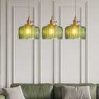 Vintage Hängeleuchte aus Zylinderglas – Verstellbare Pendelleuchte für Esszimmer und Wohnzimmer, Elegante Hängelampe mit Warmem Licht 5