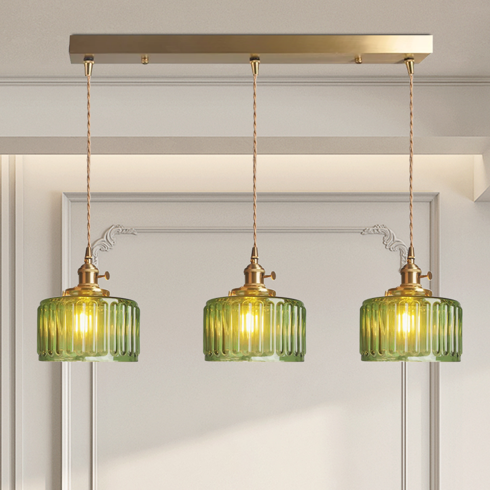 Vintage Hängeleuchte aus Zylinderglas – Verstellbare Pendelleuchte für Esszimmer und Wohnzimmer, Elegante Hängelampe mit Warmem Licht 6