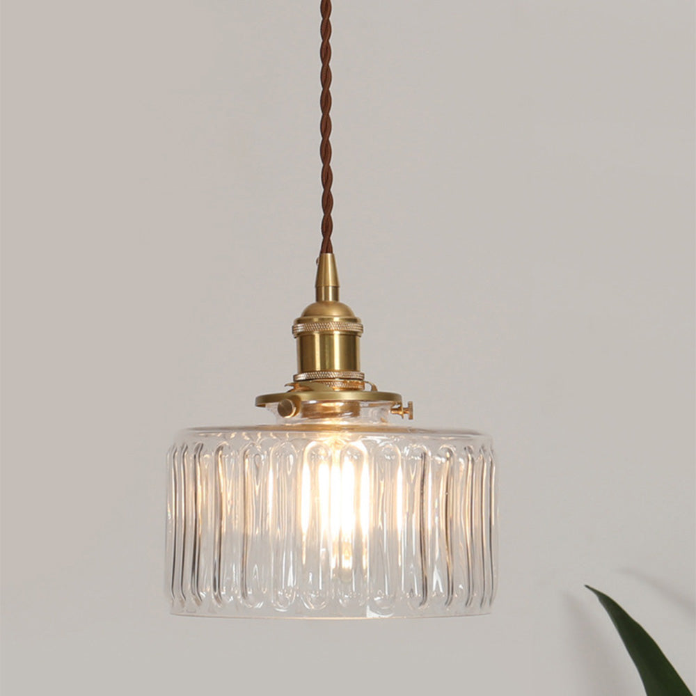 Vintage Hängeleuchte aus Zylinderglas – Verstellbare Pendelleuchte für Esszimmer und Wohnzimmer, Elegante Hängelampe mit Warmem Licht 7