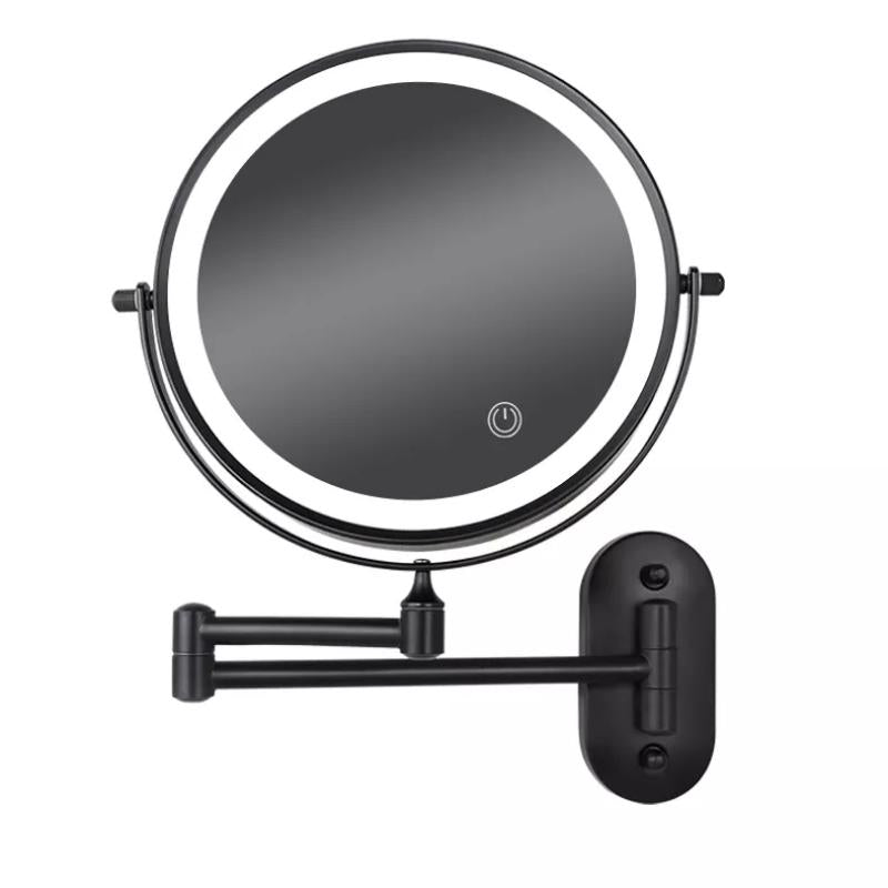 Wiederaufladbarer LED Schminkspiegel mit Licht und Vergrößerung – Eleganter Kosmetikspiegel für Badezimmer und Make-up 4