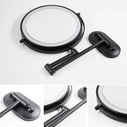Wiederaufladbarer LED Schminkspiegel mit Licht und Vergrößerung – Eleganter Kosmetikspiegel für Badezimmer und Make-up 6